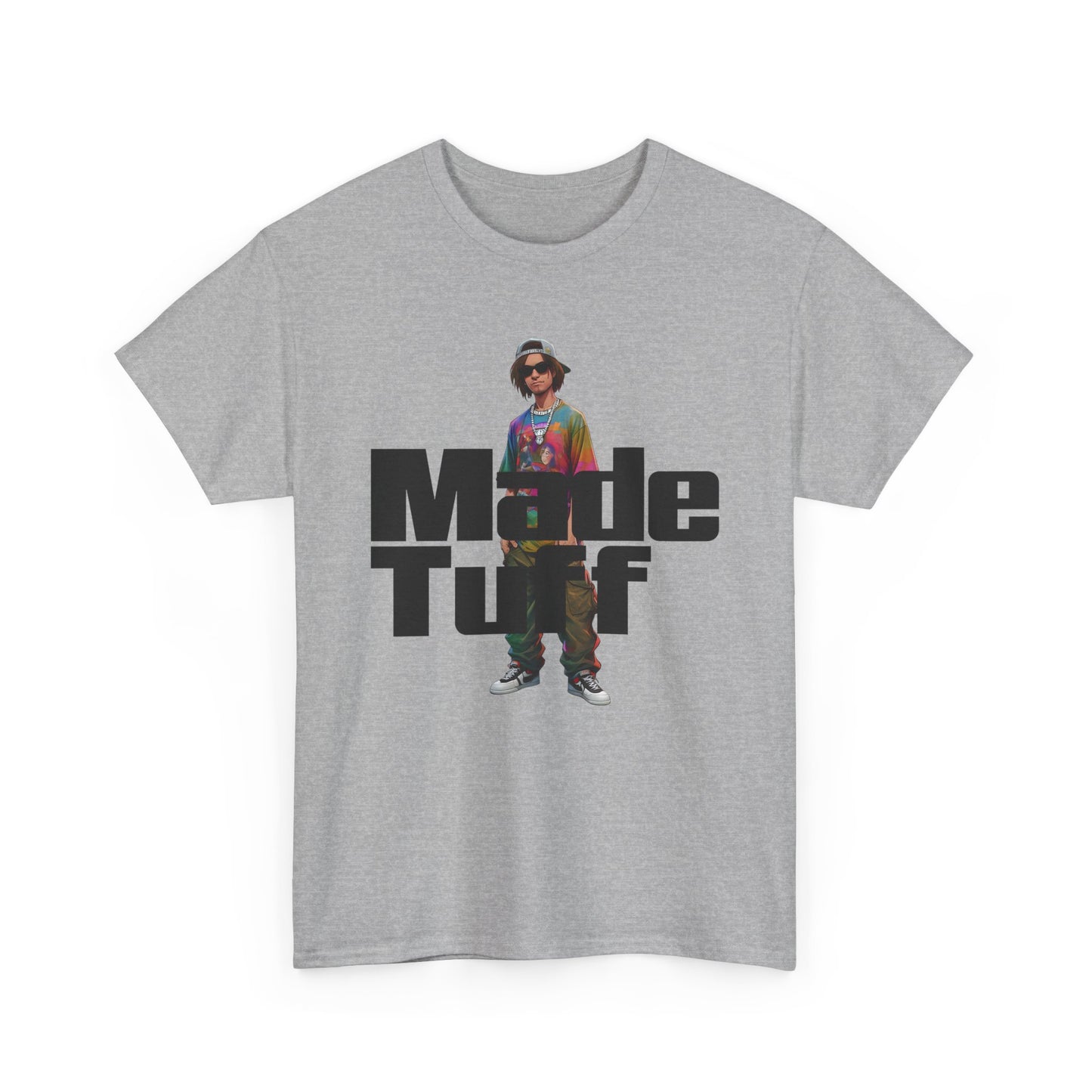 Unisex Heavy Cotton Tee - Made Tuff Graphic Shirt, Casual Wear, Streetwear, Gift for Him, Summer Outfit, Trendy Style